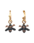 Gold and Silver Bee Earring Charms