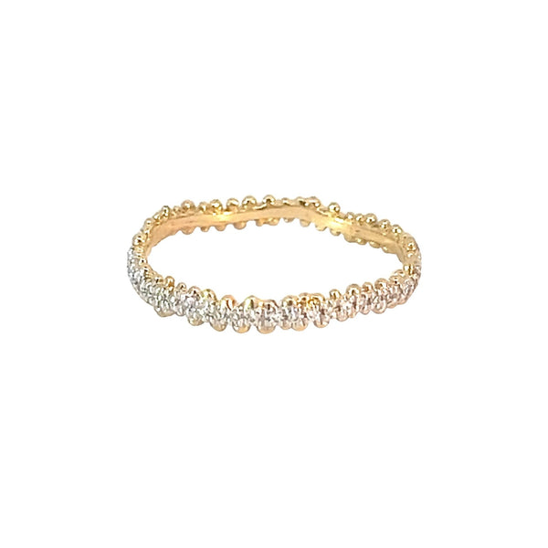 Diamond Wavy Stacking Ring