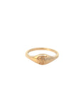 18k Yellow Gold Engraved Monogram Ring