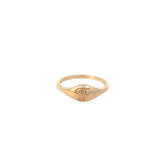 18k Yellow Gold Engraved Monogram Ring