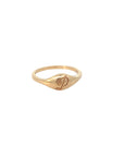 18k Yellow Gold Engraved Monogram Ring