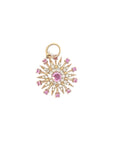 Pink Sapphire and Diamond Starburst Pendant