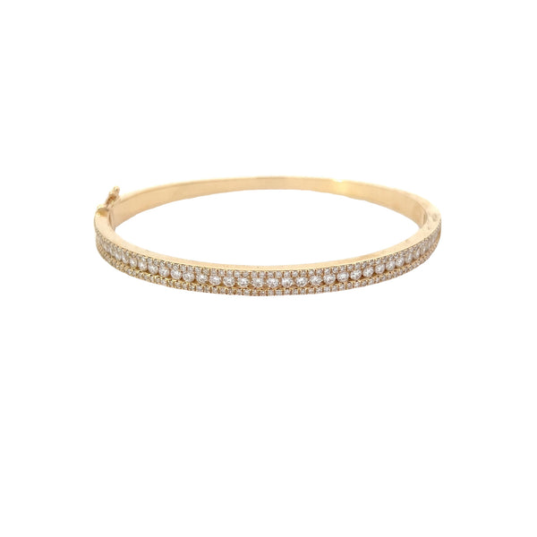 Gold Bracelet with Round Diamonds