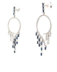 Deco Style Sapphire Baguette Drop Earrings