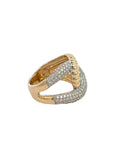 Interlocking Gold and Diamond Ring