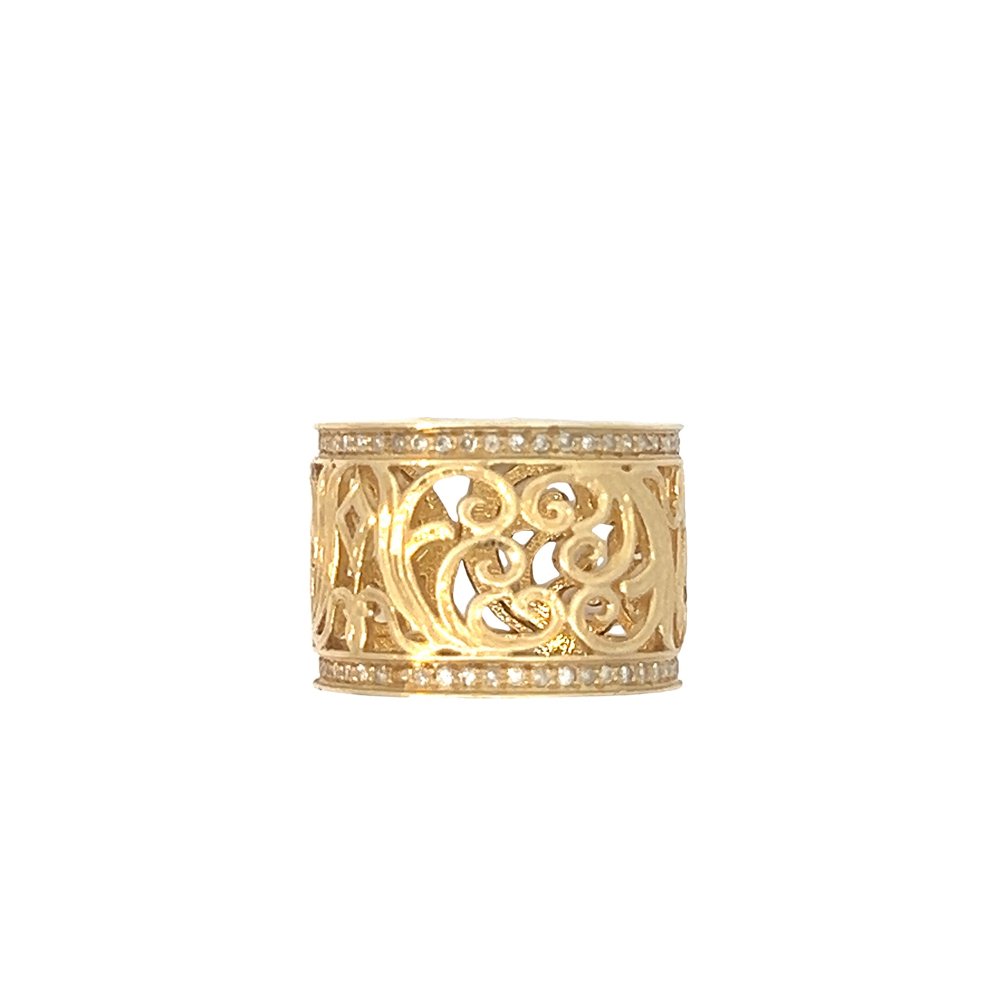 Florentine Cigar Band with Diamonds