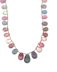 Watermelon Tourmaline Drop Necklace