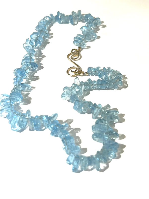 Blue Topaz Slice Necklace