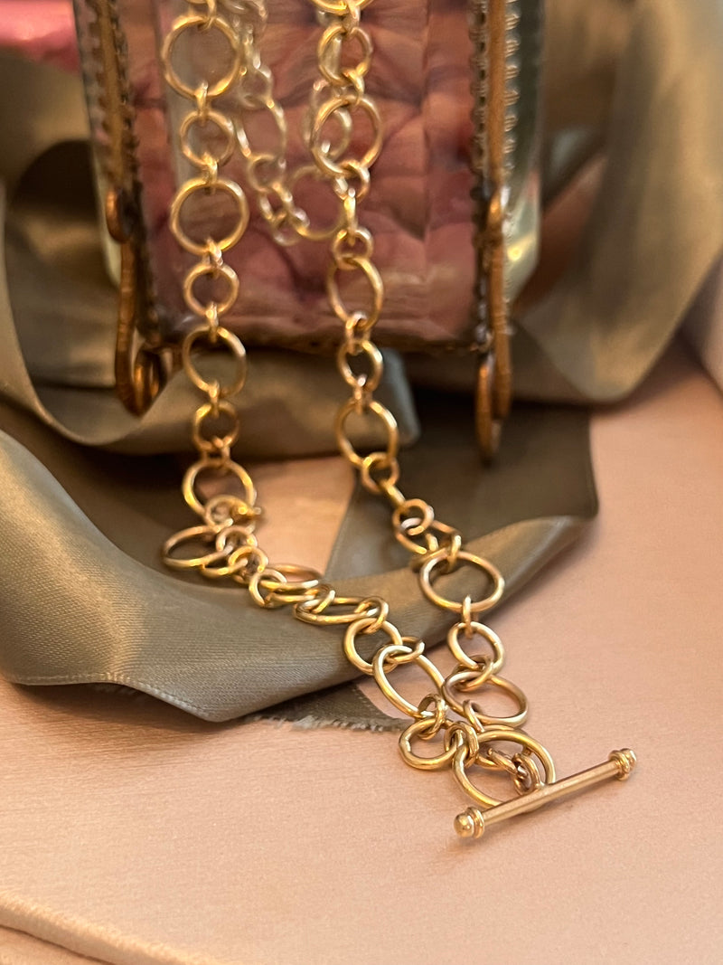 Royal Gold Mixed-Link Chain with Toggle