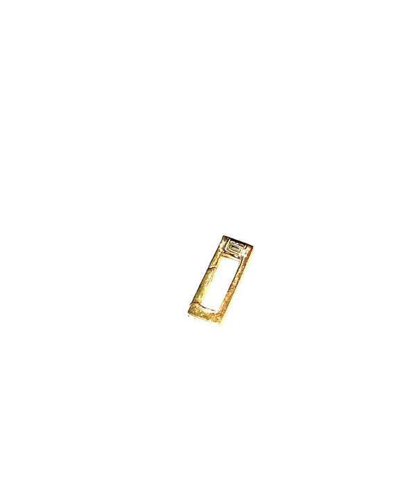 Rectangle Baguette Diamond Pendant Clip