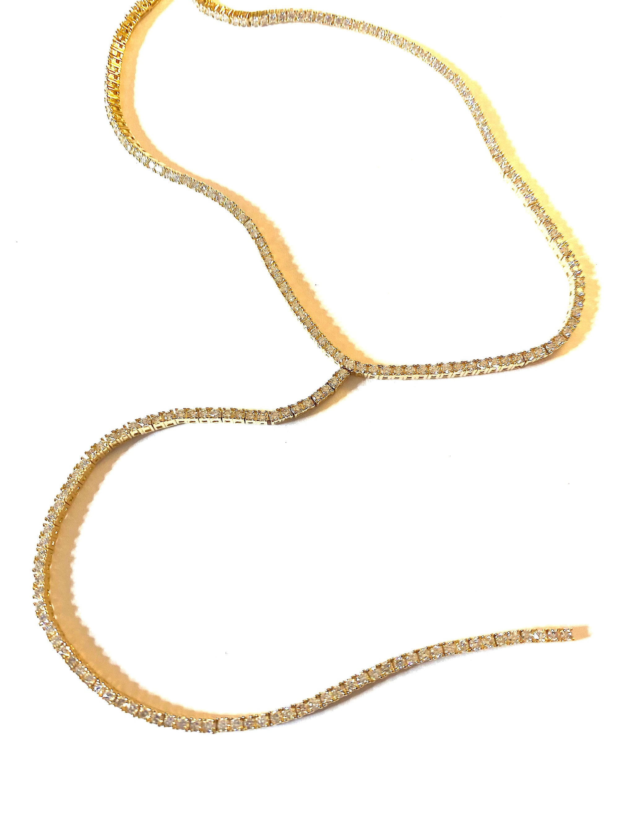 Diamond Lariat Tennis Necklace