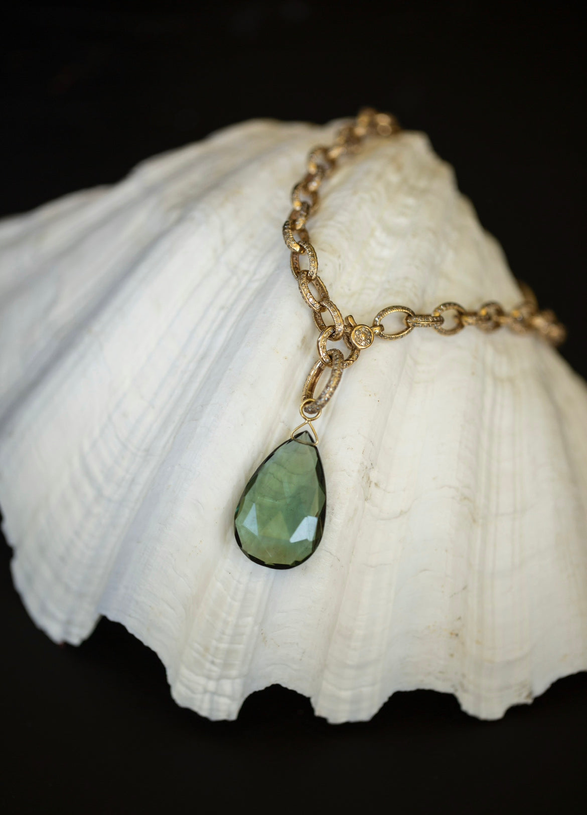 Green Quartz Drop Pendant