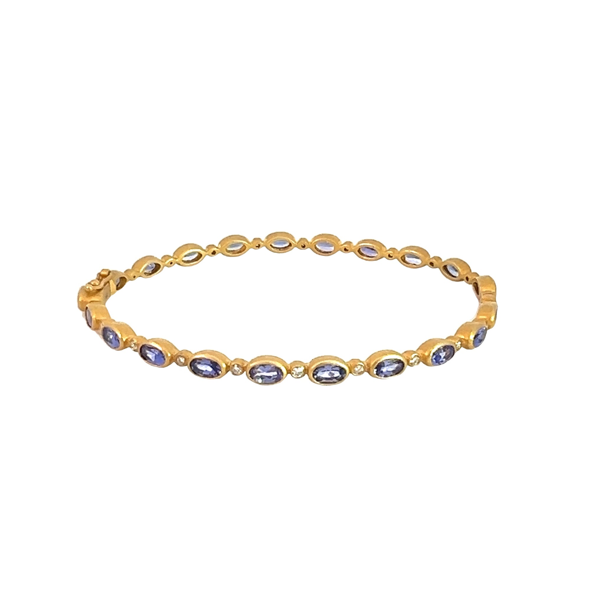 Sapphire, Diamond &amp; Gold Bracelet