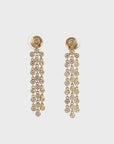 14k Yellow Gold and Bezel Set Diamond Chandelier Earrings