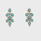 Turquoise, Diamond and 14k Gold Earrings