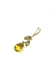 Citrine and Green Sapphire Vine Pendant