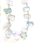 Pink Aquamarine and Morganite Slice Necklace