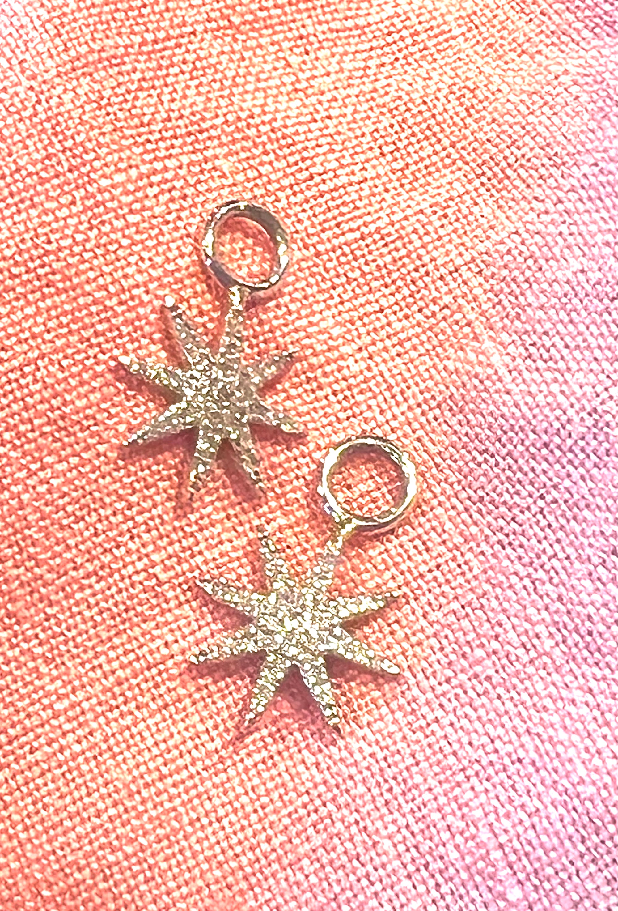 Starburst Earring Charms with Diamonds