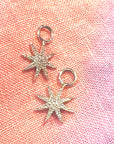 Starburst Earring Charms with Diamonds