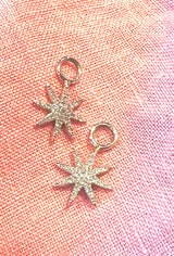 Starburst Earring Charms with Diamonds