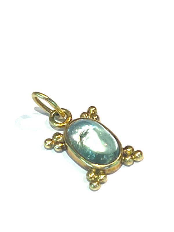 Blue Topaz Cabochon Pendant