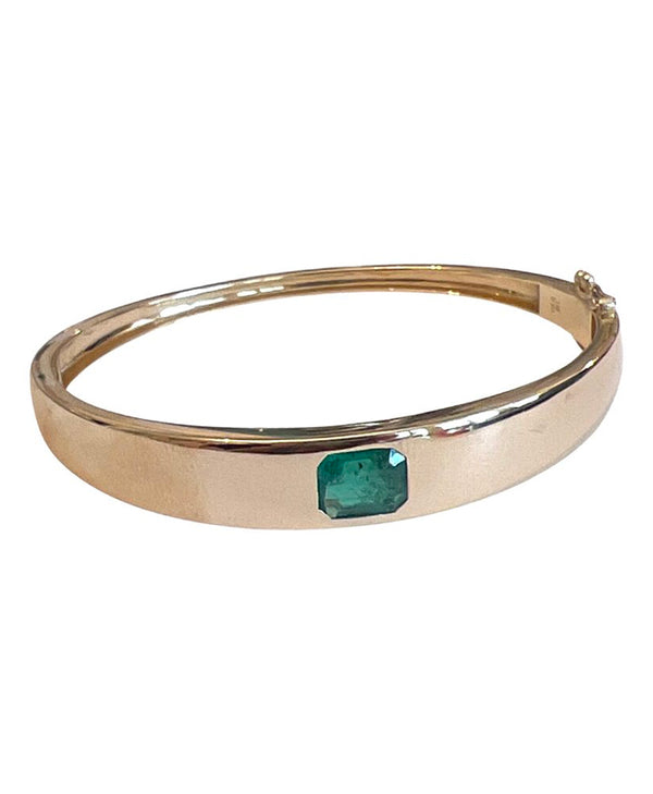 Emerald Hinged Bracelet