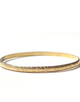 14k Yellow Gold Engraved Floral Bangle