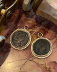 Roman Coin Hoop Charms