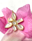 14k Yellow Gold Mother of Pearl Floret Pendant